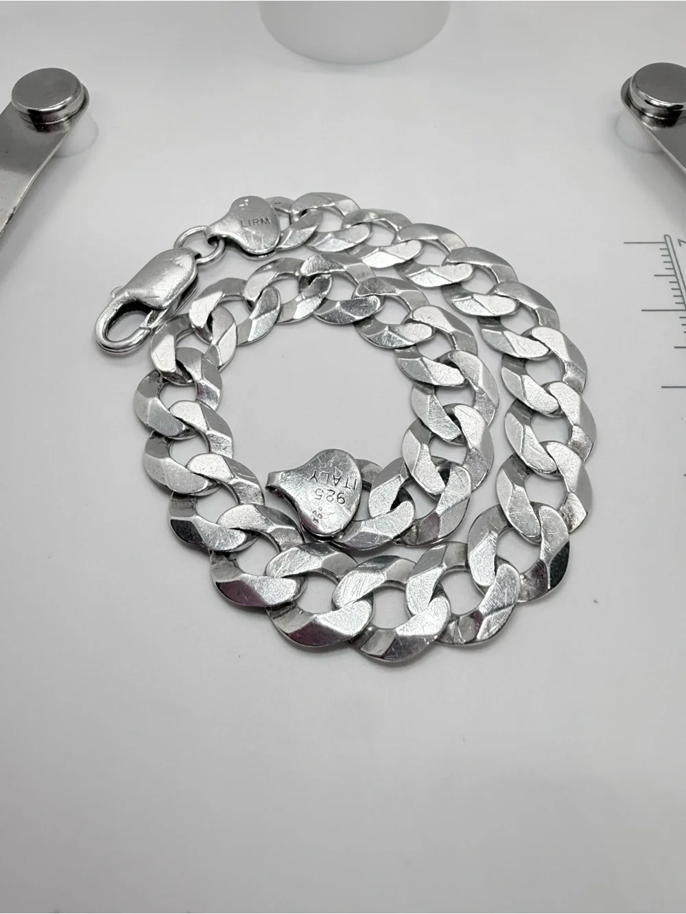Italian Made Sterling Silver Cuban Link Bracelet - Silver!